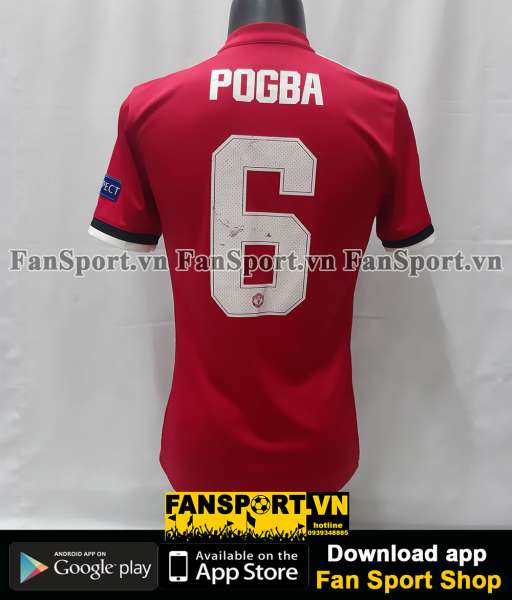 Áo Pogba 6 Manchester United UEFA Super Cup 2017 home shirt red 2018