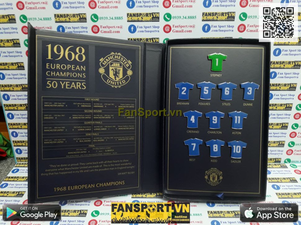 Badge 50 Years 1968 European Champions Manchester United box set 0796