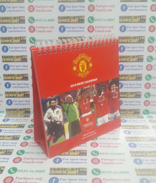 Lịch Manchester United 2019 Treble Winners 1999 calendar desk