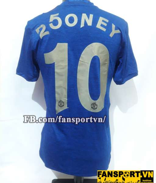 Áo đấu Manchester United Wayne Rooney 250 goals shirt jersey away blue