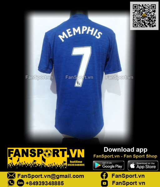 Áo Memphis Depay Manchester United 2016-2017 away shirt jersey AI6704