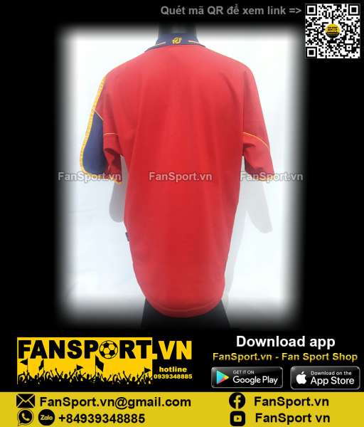 Áo đấu Spain 1999-2001 home shirt jersey red 647200 adidas