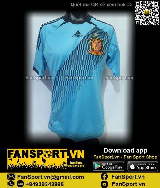 Áo đấu Spain 2012-2013 away shirt jersey blue X11346 Adidas