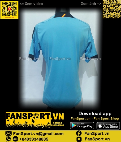 Áo đấu Spain 2012-2013 away shirt jersey blue X11346 Adidas