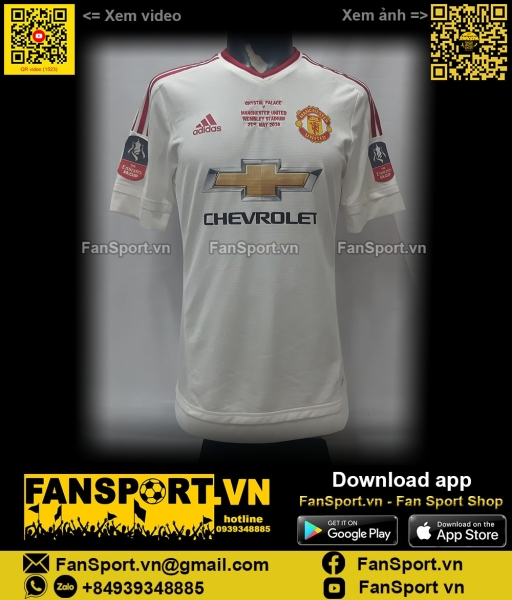 Áo Manchester United FA cup final 2016 2015 away adizero Adidas AI6357