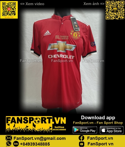 Áo Herrera 21 Manchester United UEFA Super cup 2017 home shirt BS1214