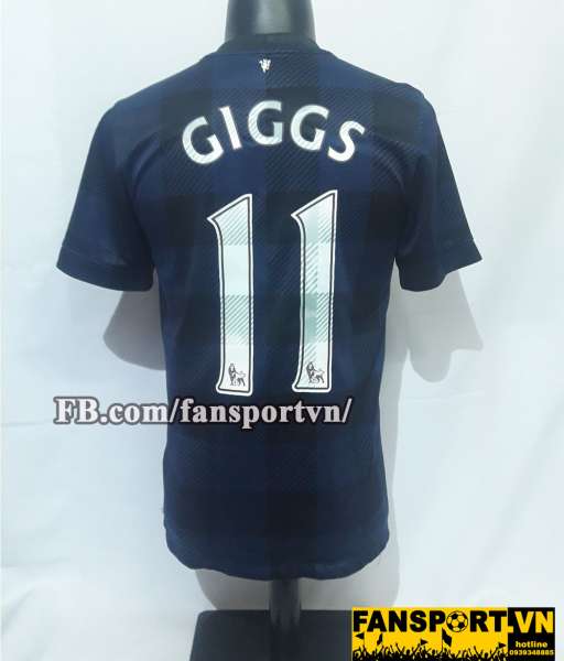 Áo đấu Giggs #11 Manchester United 2013-2014 away shirt jersey blue