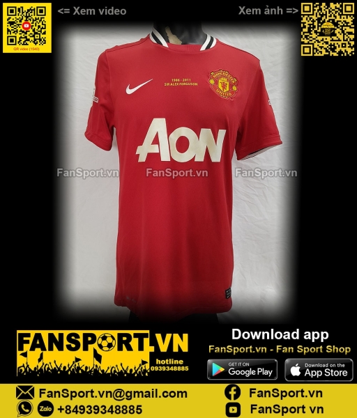 Áo Sir Alex Ferguson 25 Manchester United 1986-2011 home shirt 423932