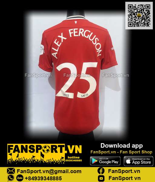 Áo Sir Alex Ferguson 25 Manchester United 1986-2011 home shirt 423932