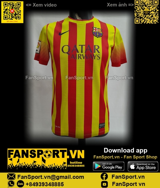 Áo đấu Neymar JR 11 Barcelona 2013-2014 away shirt jersey 532809 Nike