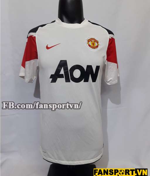 Áo đấu Manchester United 2010-2011-2012 away third shirt jersey white