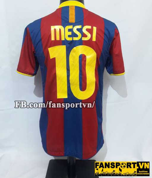 Áo đấu Messi #10 Barcelona Champion League Final 2011 home shirt