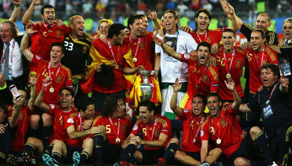 Áo đấu Spain 2008-2009 home shirt jersey red Euro champions