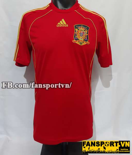 Áo đấu Spain 2008-2009 home shirt jersey red Euro champions