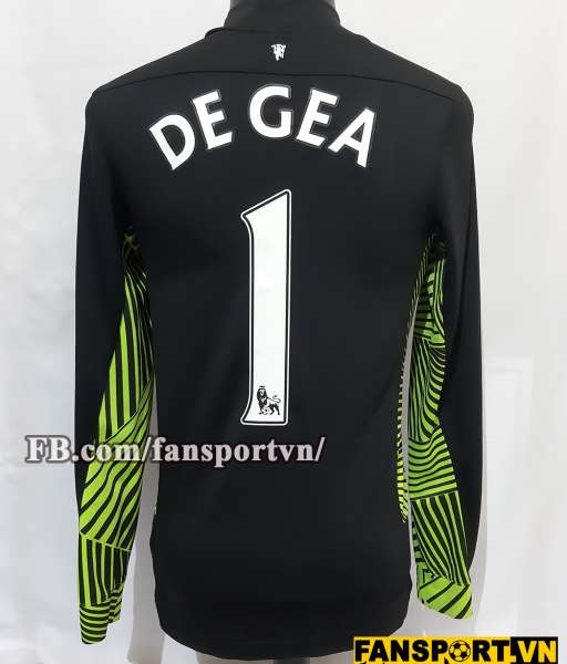 Áo De Gea #1 Manchester United 2011-2012 third shirt jersey black GK