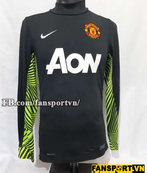 Áo De Gea #1 Manchester United 2011-2012 third shirt jersey black GK