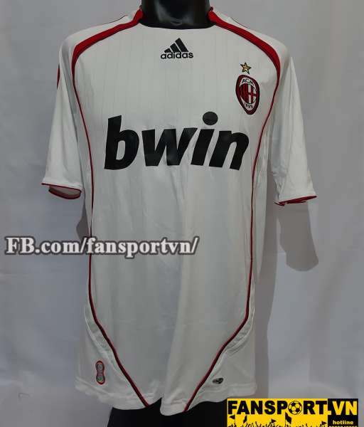 Áo đấu Paolo Maldini #3 AC Milan 2006-2007 away shirt jersey white