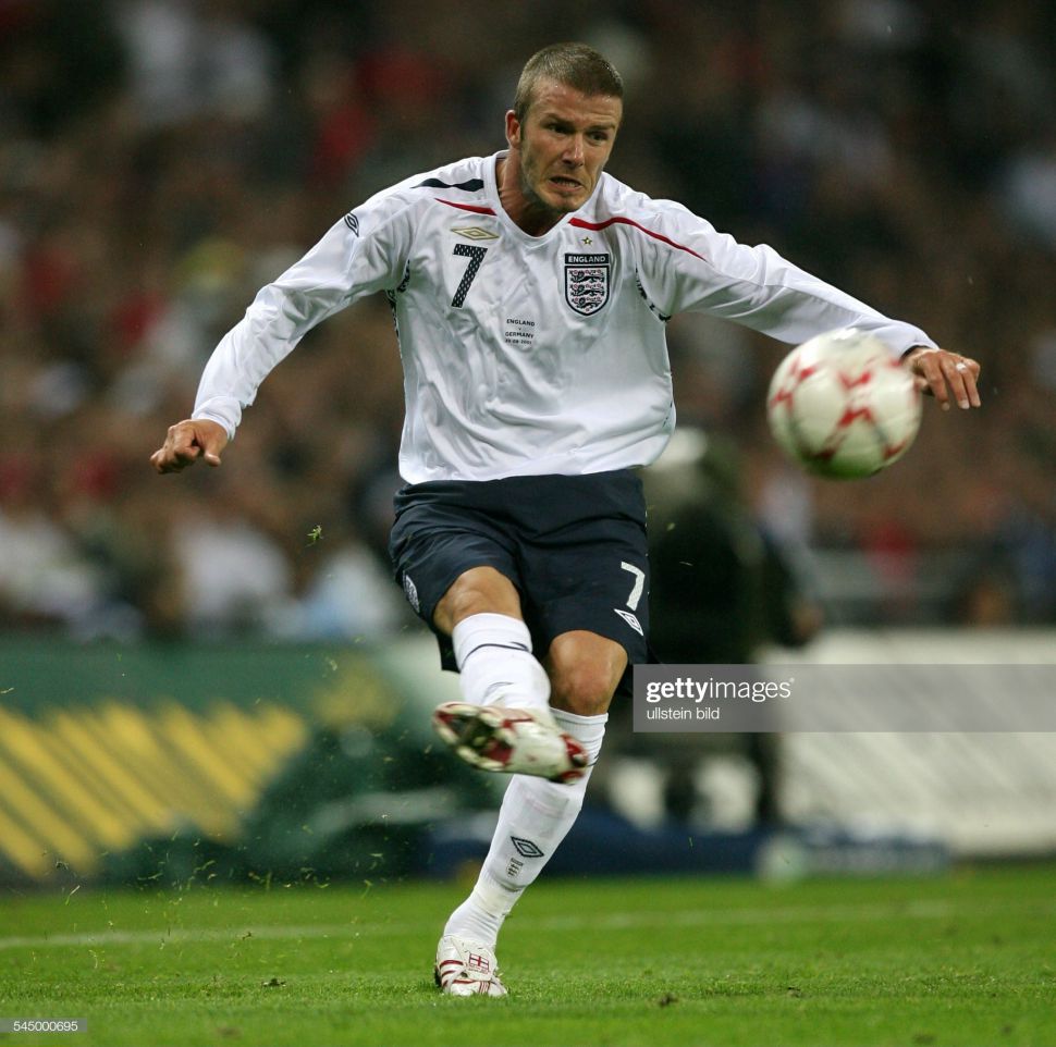 Áo đấu Beckham 7 England 2007-2008-2009 home shirt jersey white S