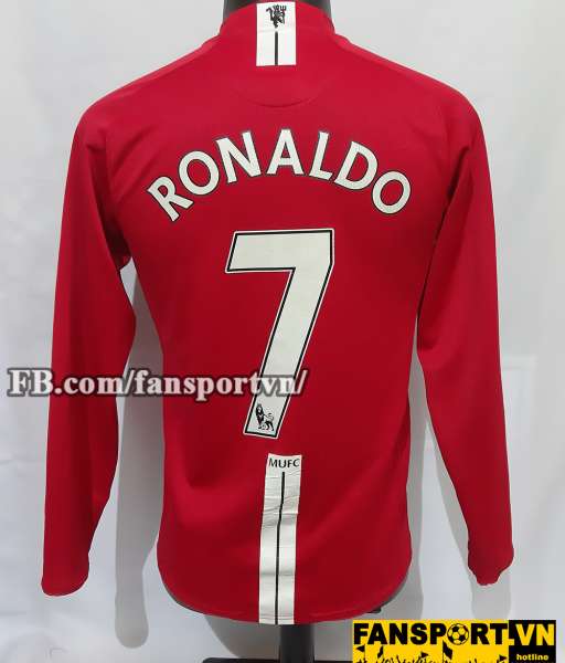 Áo Ronaldo #7 Manchester United 2007-2008-2009 home shirt jersey red