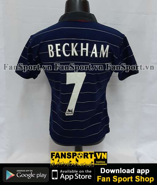 Áo Beckham #7 Manchester United testimonial Alex Ferguson 1999 away