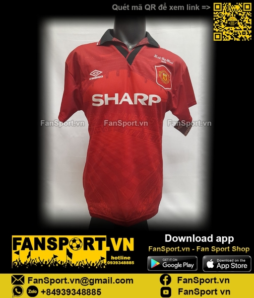 Áo đấu Giggs Manchester United FA Cup final 1995 home shirt 1994 1996