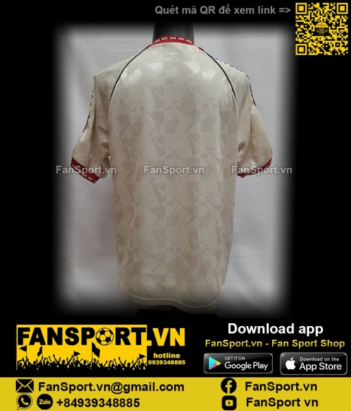 Áo đấu Manchester United Cup Winners' Cup 1991 away shirt jersey white