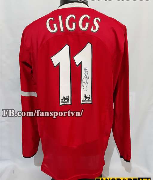 Áo đấu chữ ký Giggs 11 Manchester United 2004-2006 home shirt jersey