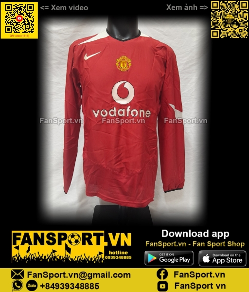 Áo đấu chữ ký Giggs 11 Manchester United 2004-2006 home shirt jersey