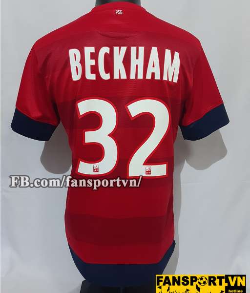 Áo đấu Beckham #32 PSG 2012 2013 away shirt jersey red