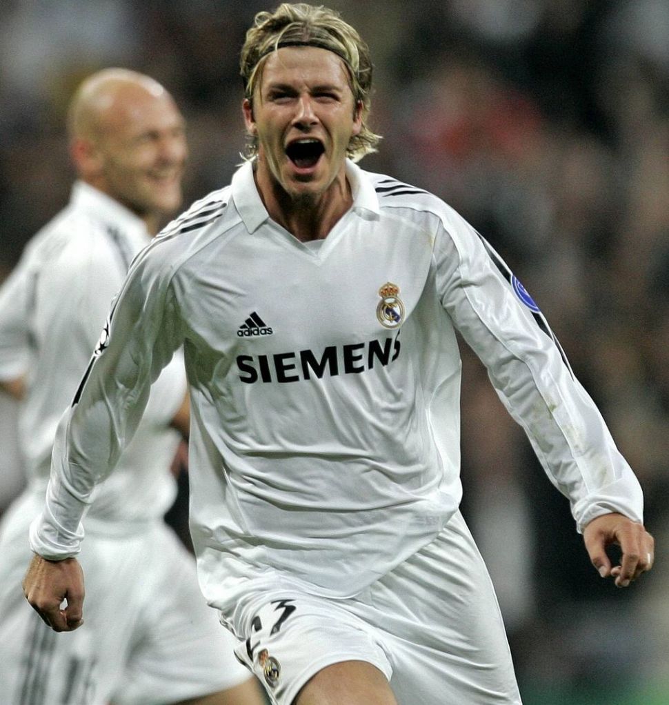 Áo đấu Beckham #23 Real Madrid 2005 2006 home shirt jersey white