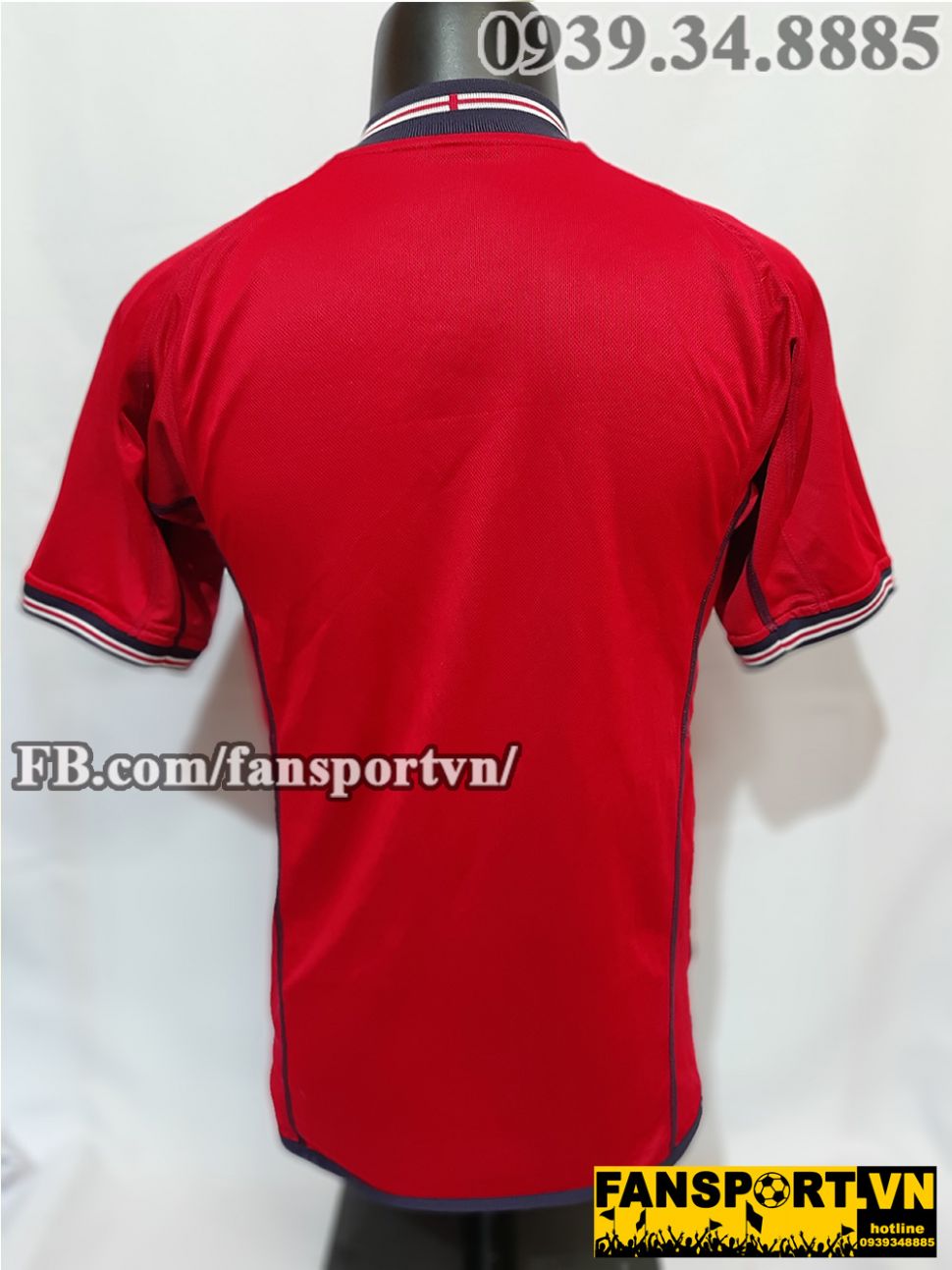 Áo đấu England 2002-2003-2004 away shirt jersey red