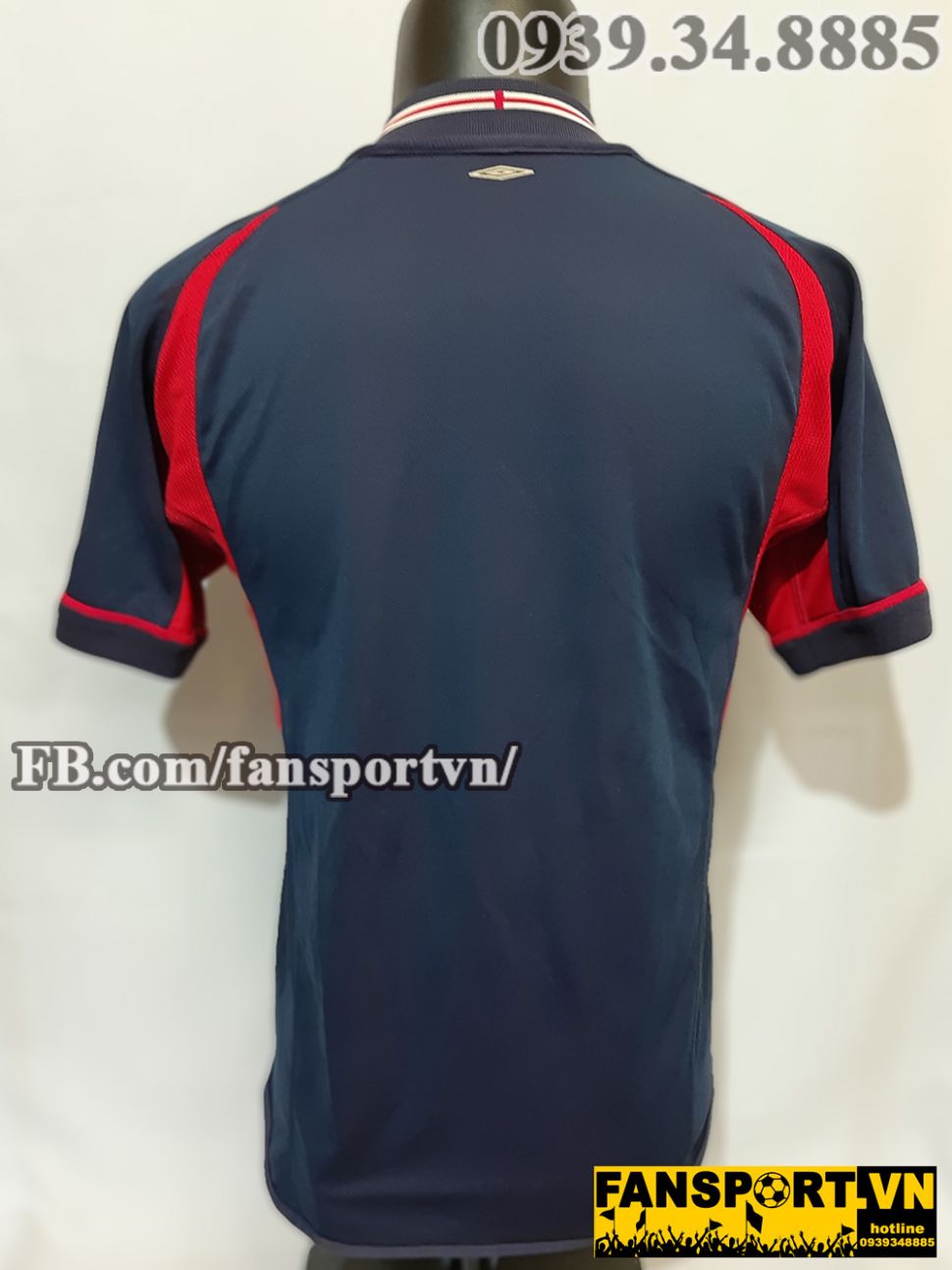 Áo đấu England 2002-2003-2004 away shirt jersey red