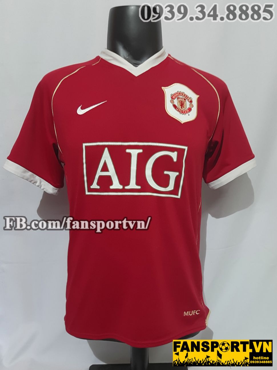 Áo đấu Manchester United 2006-2007 home shirt jersey red