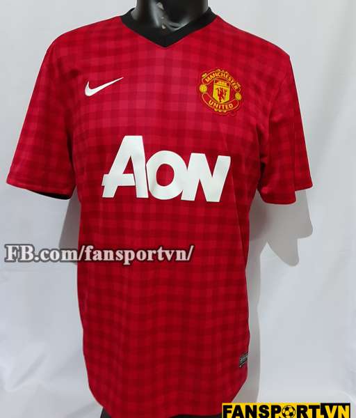 Áo đấu Manchester United 2012-2013 home shirt jersey red 479278 Nike