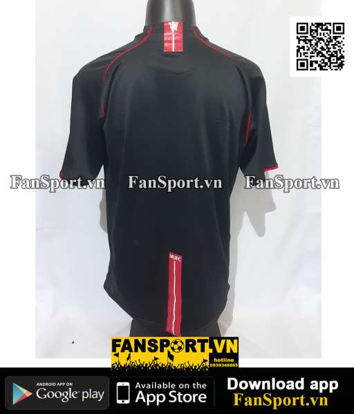 Áo đấu Manchester United 2007-2008 away shirt jersey black 238347-010