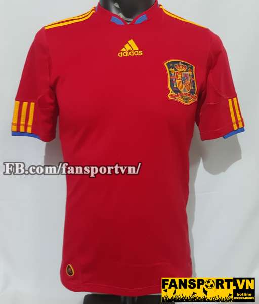Áo đấu Spain 2010-2011 home shirt jersey red World Cup