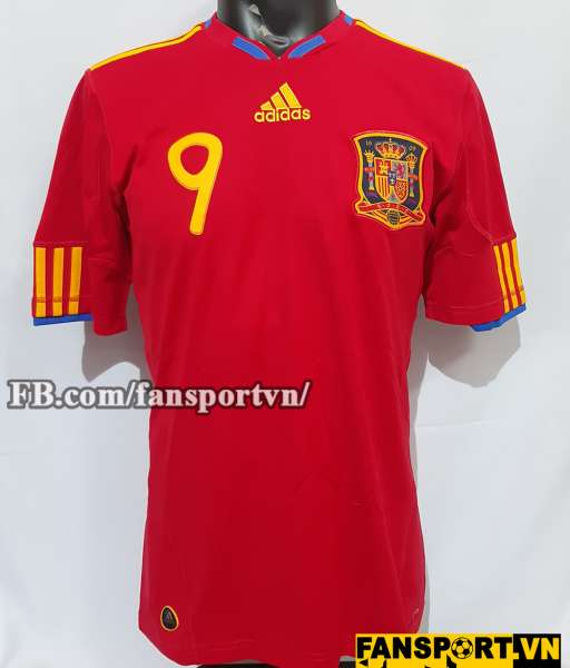Áo đấu Torres #9 Spain 2010-2011 home shirt jersey red World Cup