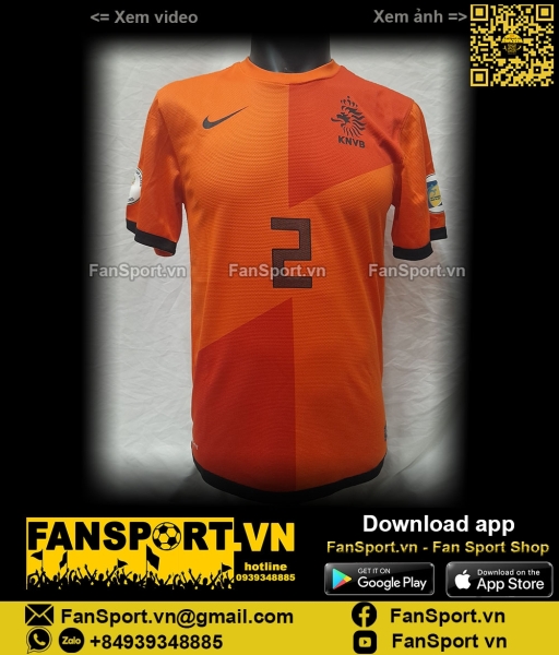Áo đấu Netherlands 2012 2013 2014 home shirt jersey orange Holland