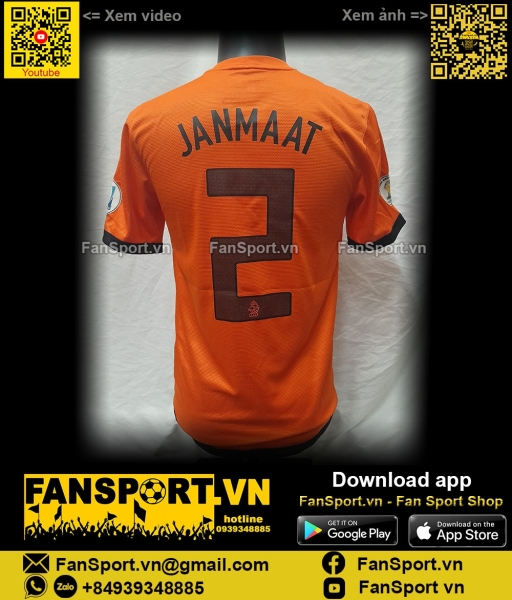 Áo đấu Netherlands 2012 2013 2014 home shirt jersey orange Holland