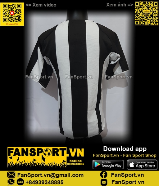 Áo đấu Juventus 2004-2005 home shirt jersey black white 191572 Nike