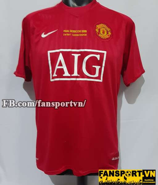 Áo đấu Manchester United 2007-2008-2009 home shirt jersey red
