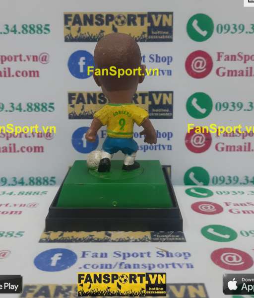Tượng Adriano 9 Brazil 2002-2003-2004 home yellow pocket sport box
