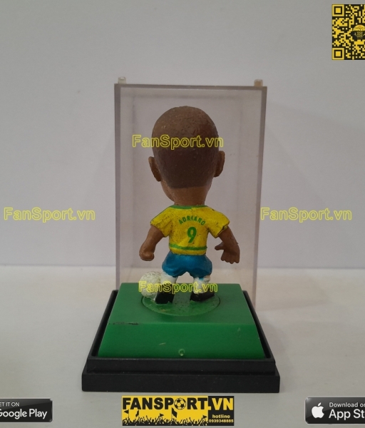 Tượng Adriano 9 Brazil 2002-2003-2004 home yellow pocket sport box
