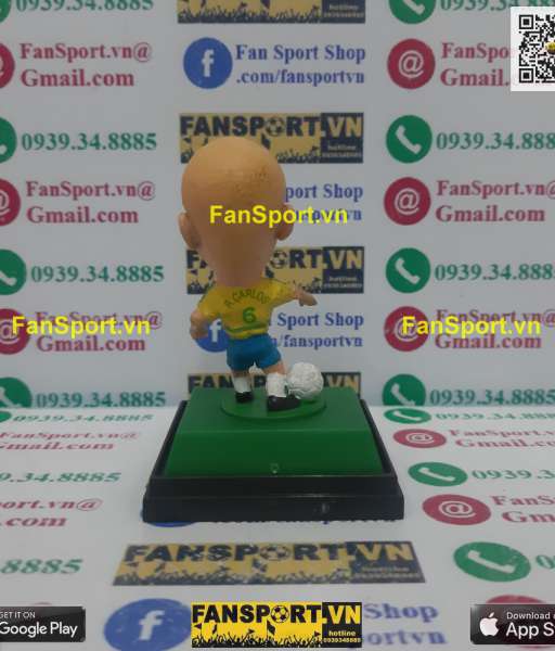 Tượng Carlos 6 Brazil 2002-2003-2004 home yellow pocket sport box
