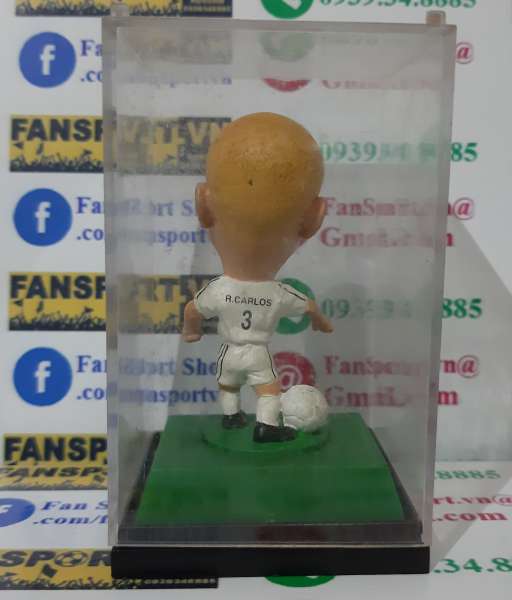 Tượng Roberto Carlos #3 Real Madrid 2003-2004 home white kodoto ball
