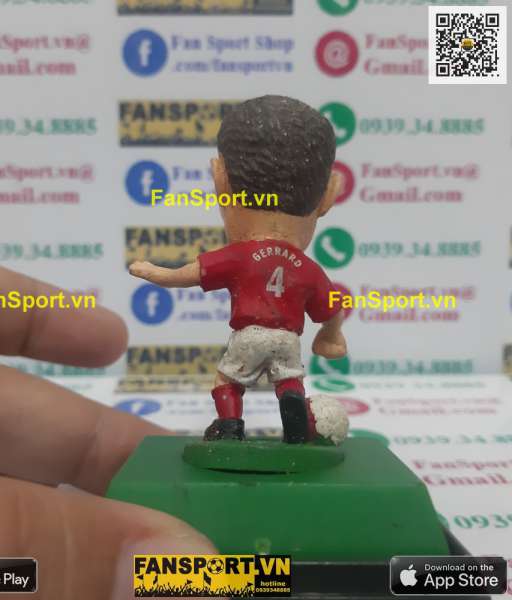 Tượng Steven Gerrard 4 England 2002-2003-2004 away red pocket sport