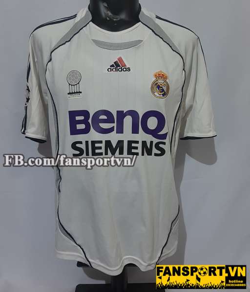 Áo đấu Ronaldo #9 Real Madrid 2006-2007 home shirt jersey white