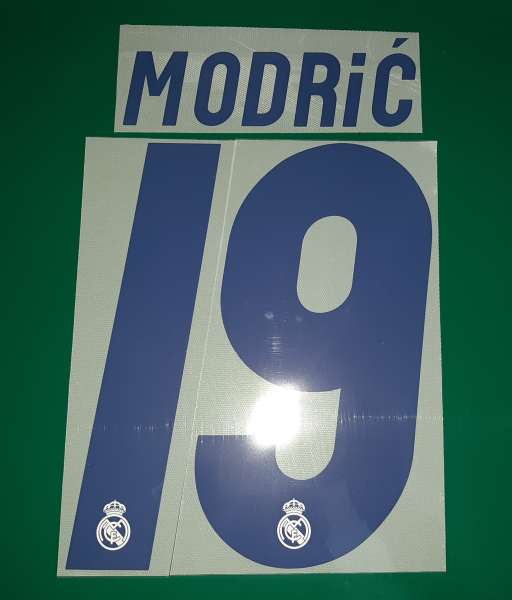 Font Modric #19 Real Madric 2016-2017 home shirt blue nameset