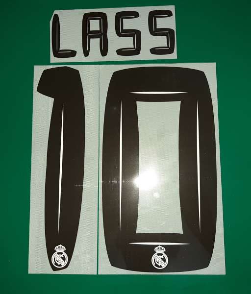 Font Lass #10 Real Madrid 2010-2011 home shirt jersey black nameset