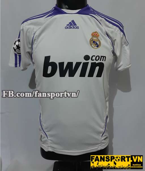 Áo đấu Robinho #10 Real Madrid 2007-2008 home shirt jersey white